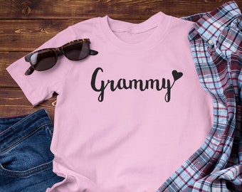 Grammy Shirt, Grammy Gift, Grandma heart Shirt, Christmas Mother's Day Gift, pregnancy announcement, Gammy Gramma Grammy Grammie Gift