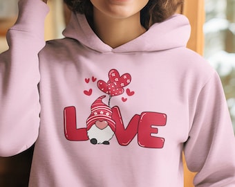 Valentines Gnome Shirt, Valentines Gnome Sweatshirt, LOVE Gnome for Valentines Day Sweatshirt, Gift for her, Valentine Gift, Valentine Shirt
