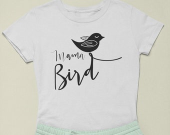 Mama Bird, T-shirts for women, Tank, Raceback, Awesome Mom, Plus Size, Graphic T-Shirts, Tee, Birthday, Mother's Day