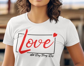 LOVE Shirt, Shirt for Valentines Day Shirt, Gift For Her, Valentine's Day Gift, Valentine Gift, Couple T shirt, Teacher Valentines Day Shirt