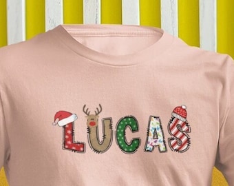 Custom Christmas shirt, Personalized Christmas Shirt, Christmas Family shirt, Christmas Letters shirt, Christmas Name shirt, Gift for baby