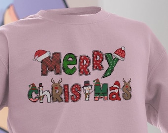 Christmas Sweatshirt, Merry Merry Christmas Sweatshirt, Christmas Hoodie, Christmas Gift, Christmas Letters shirt