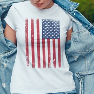 American Flag, Vintage Family T-shirts for Men,Women,Boy,Girl, Plus Size, Graphic Tee T-Shirts, Memorial Day, Independence Day, 4th of July
