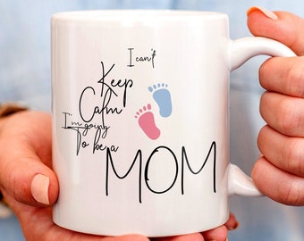 I Can't Keep Calm I Am Going To Be A Mom/Dad Mugs Cups Coffee Mug 9- Pregnancy Announcement couples Gift for Mom and Dad