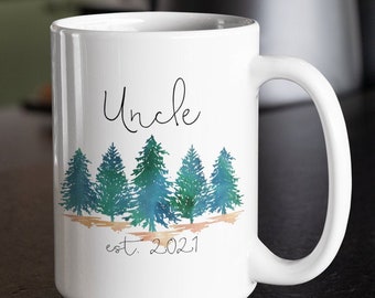 Uncle Est 2021 Mug, Auntie Est 2021, Pregnancy Announcement Mug, Promoted to Auntie and Uncle Couples Mug, Personalized Mug,baby shower gift