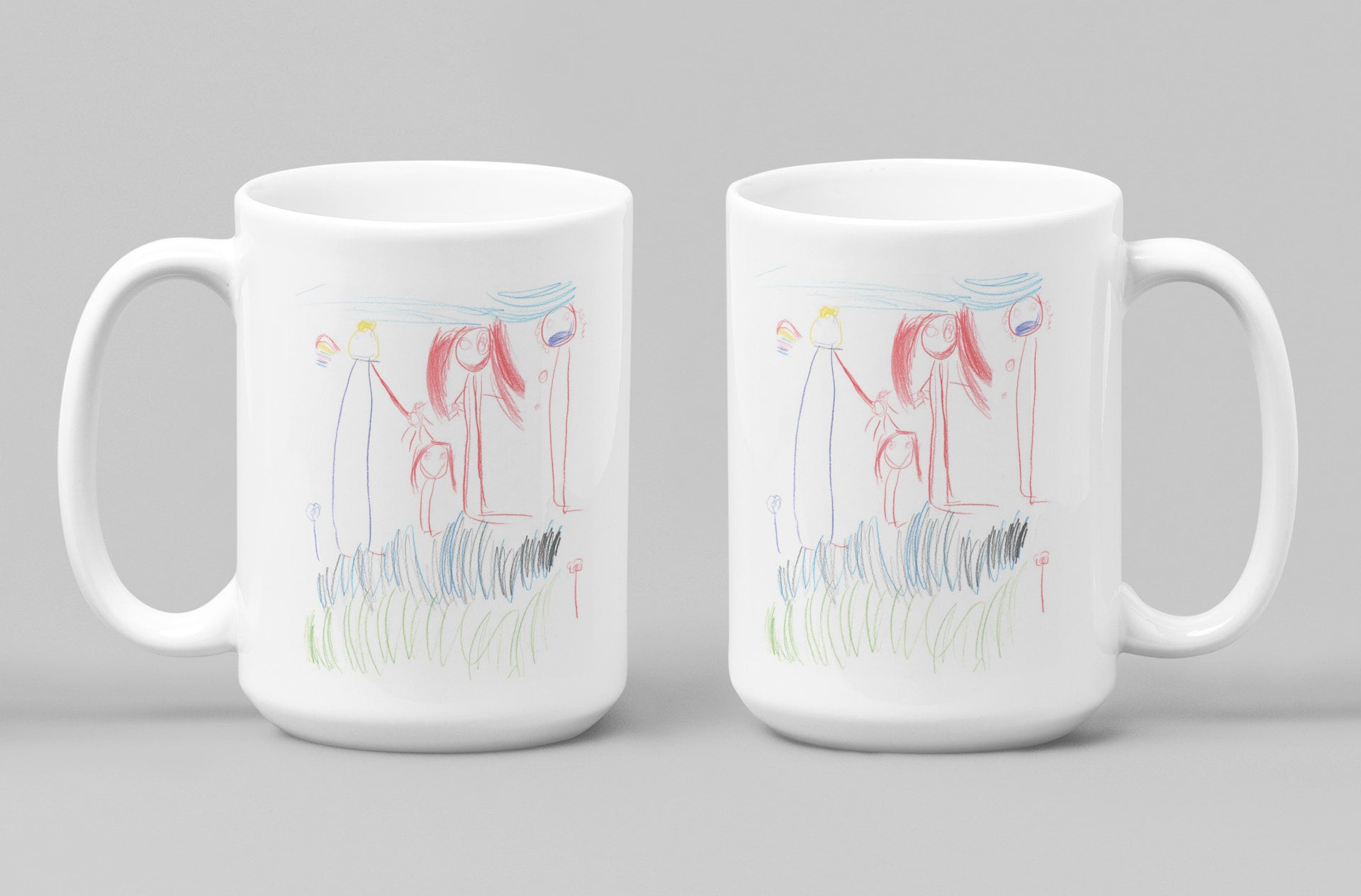 Personalized Kids Drawing Mug Kids Artwork Mug Child's Etsy