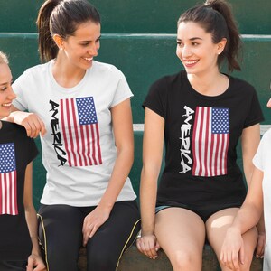 American Flag, Family Friends T-shirts for Men Women Boys Girls, 4th of July, Memorial Day, Independence Day, Graphic Tee T-Shirts