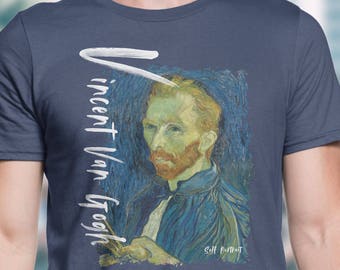 Camisa Vincent Van Gogh Self Portrait, Famous Art print shirt, Artwork by Arteesty, Graphic Tee camisetas