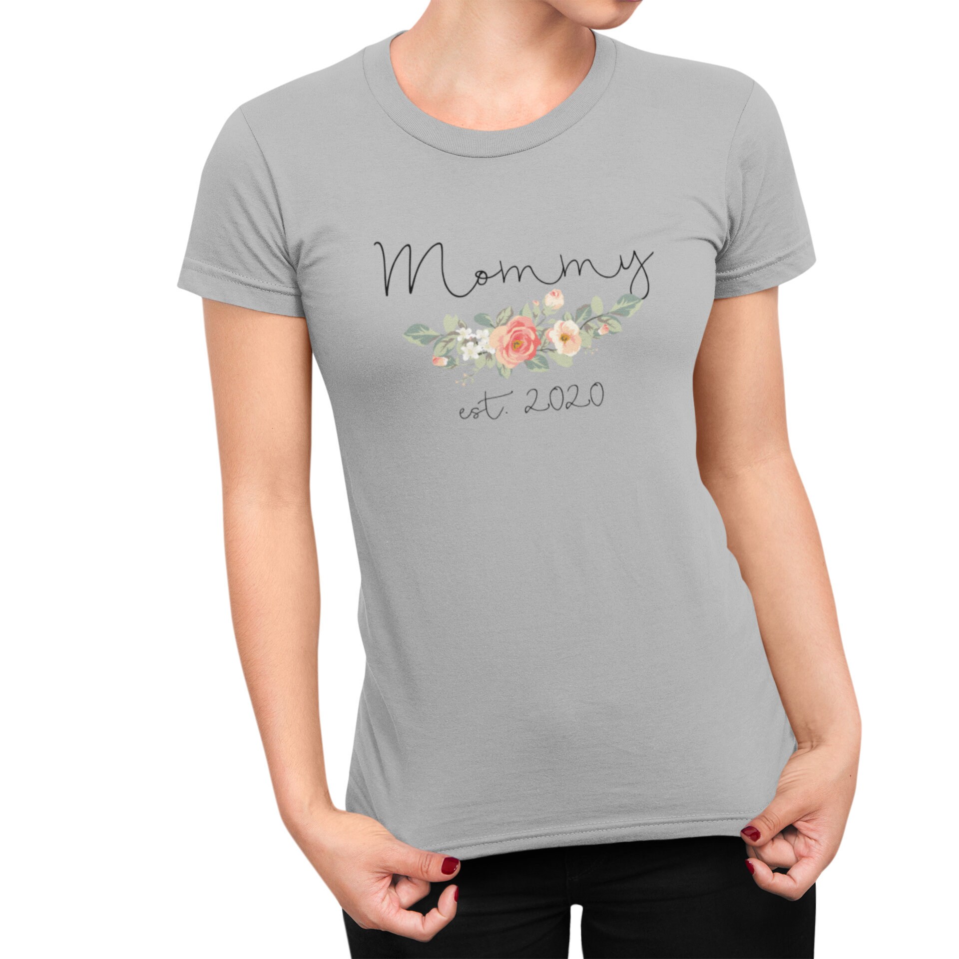 Floral Mommy Est 2021 Shirt Daddy Est 