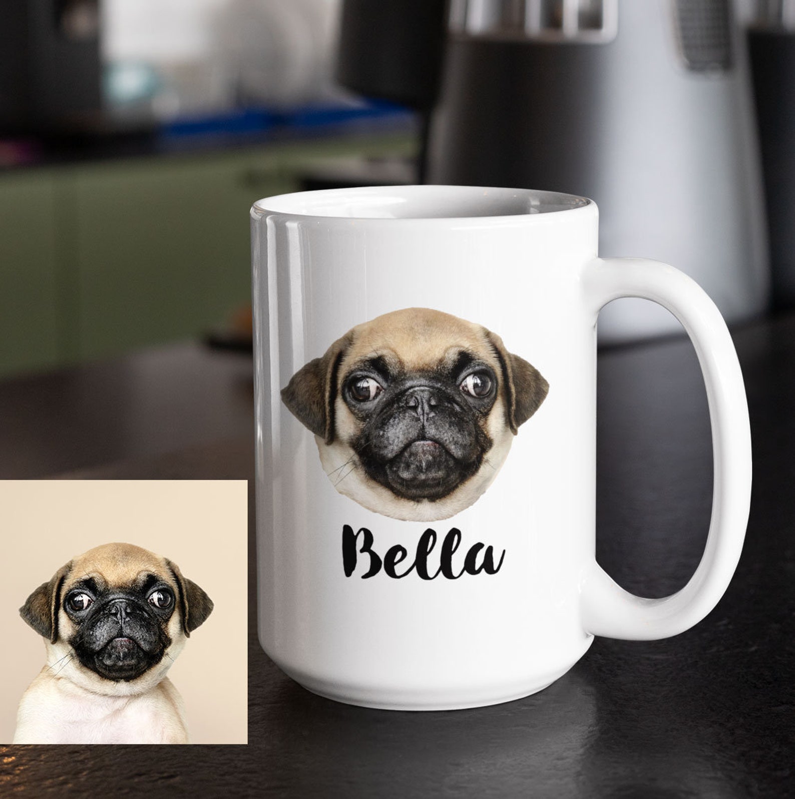 Custom Dog Mug Custom Pet Face Mug Custom Pet Portrait Mug Etsy