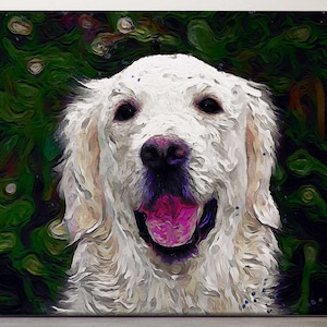 Custom Pet Portrait, Van Gogh Style Painting Digital Artwork, Dog Cat Portrait, Your Unique Artwork, Personalized Pet loss Gift, RISK FREE