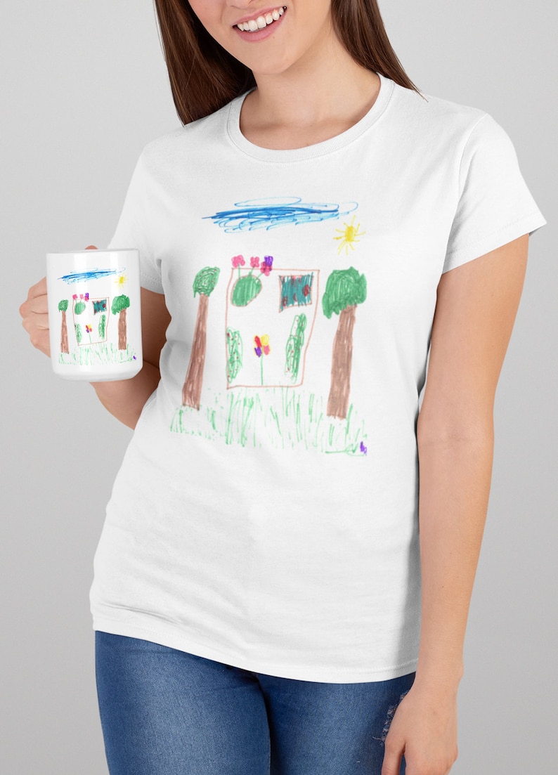 Personalized Kids Drawing Mug, Kids Artwork Mug, Child's Drawing Mug, Make Your Own Mug, Personalized Gift, Gift for Parents, Grandparents zdjęcie 5