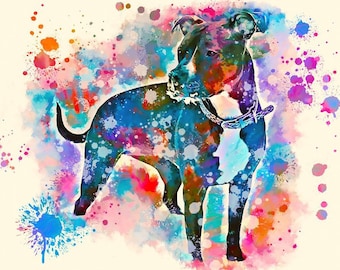 Custom Pet Portrait watercolor, Cat Dog Portrai Painting, Personalized Gifts, Digital Watercolor, Watercolor Portrait Painting From Photo