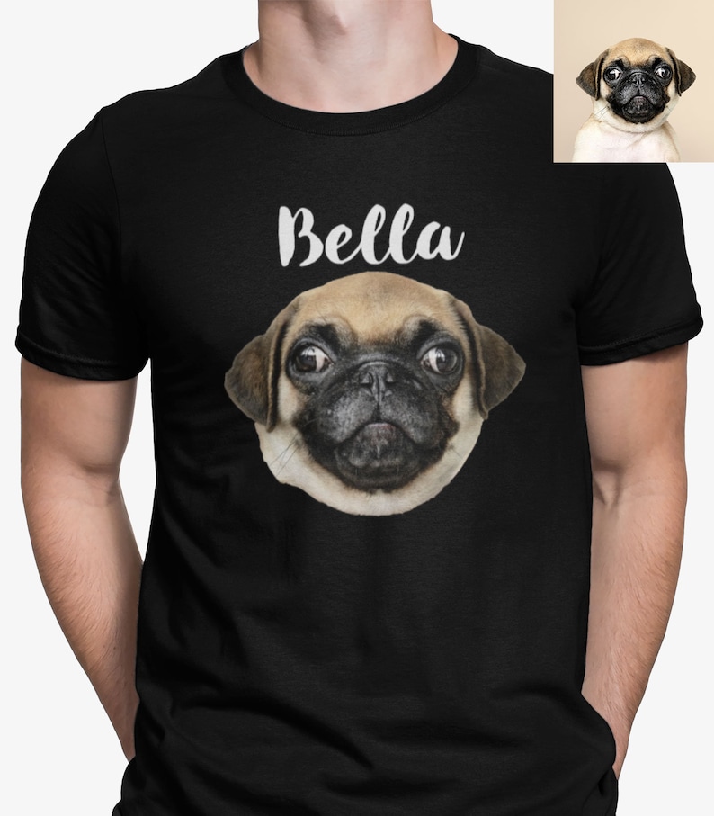 Custom Dog Shirt Custom Pet Face Shirt Custom Pet Portrait Etsy