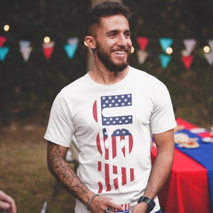 USA Flag shirt  USA Tee shirt for Family Men Women Boys Girls, Graphic Tee T-Shirts, 4th of July Shirts, Memorial Day, Independence Day