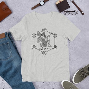 Enki Gives Life - Annunaki- Bella + Canvas 3001 Unisex Short Sleeve Jersey T-Shirt with Tear Away Label