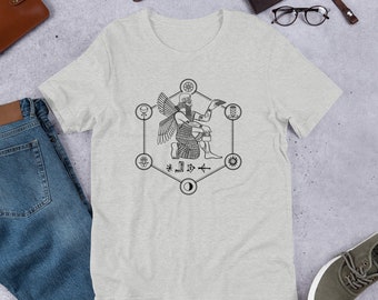 Enki dà vita-Annunaki-bella + canvas 3001 maglia unisex manica corta Jersey T-shirt con etichetta Tear Away