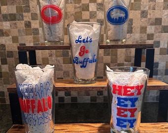 Buffalo Football 16 oz. Pint Glasses
