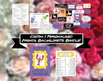Custom Friends Themed Bachelorette/Hen Party Bundle Digital Download