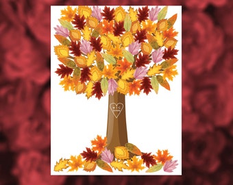 Fall In Love Guest Book and Pen Wedding Set Autumn Themed Fall In Love Guest Book and Pen Wedding Set Autumn Themed