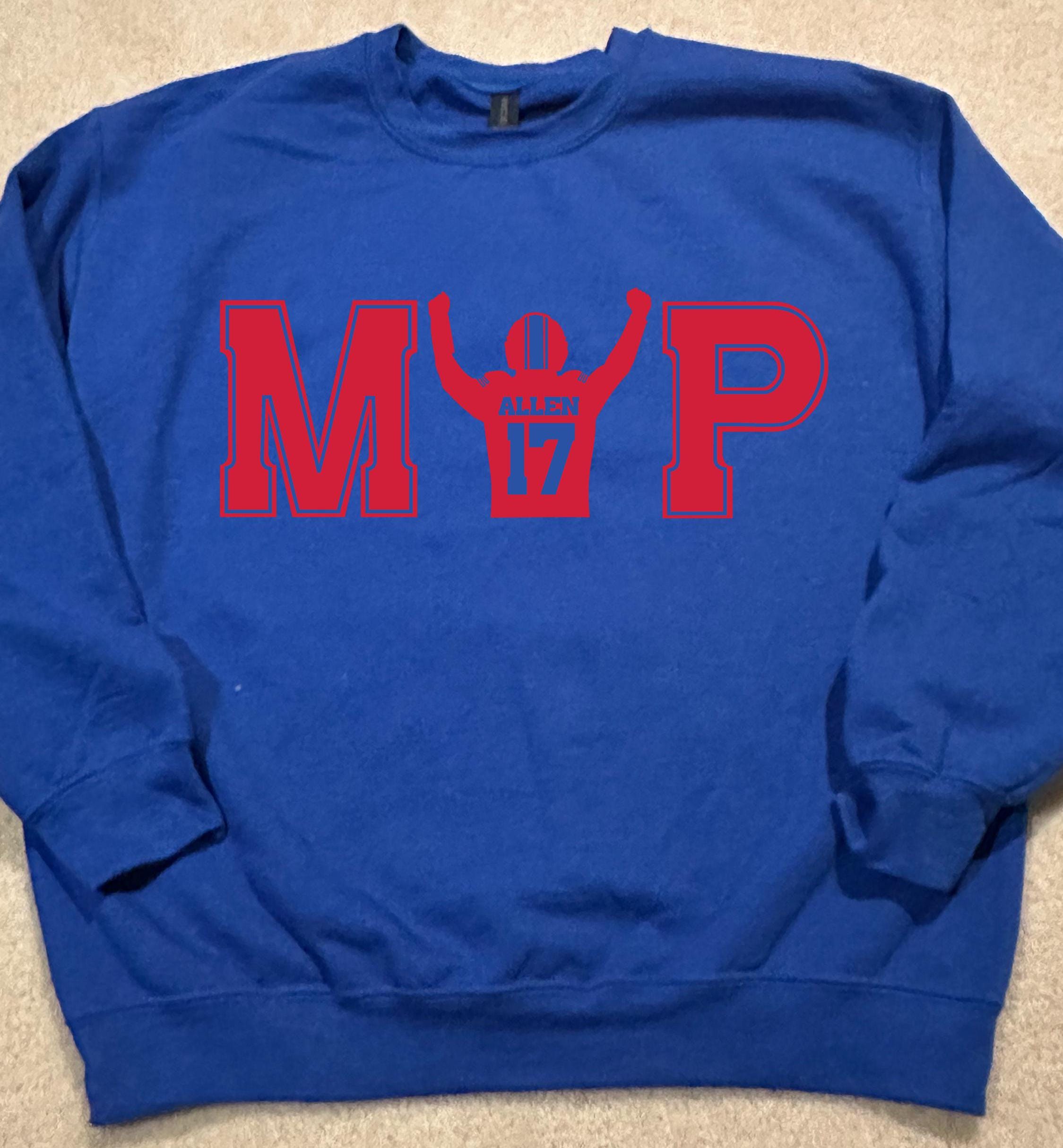 Josh Allen MVP Sweatshirt, Buffalo Bills Football Crew Neck, Bills Josh Allen Fan Gift, Buffalo Bills Allen MVP Sweatshirt, Bills Mafia Gift
