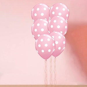 11&quot; Polka Dots Pink Balloons High Quality QUALATEX