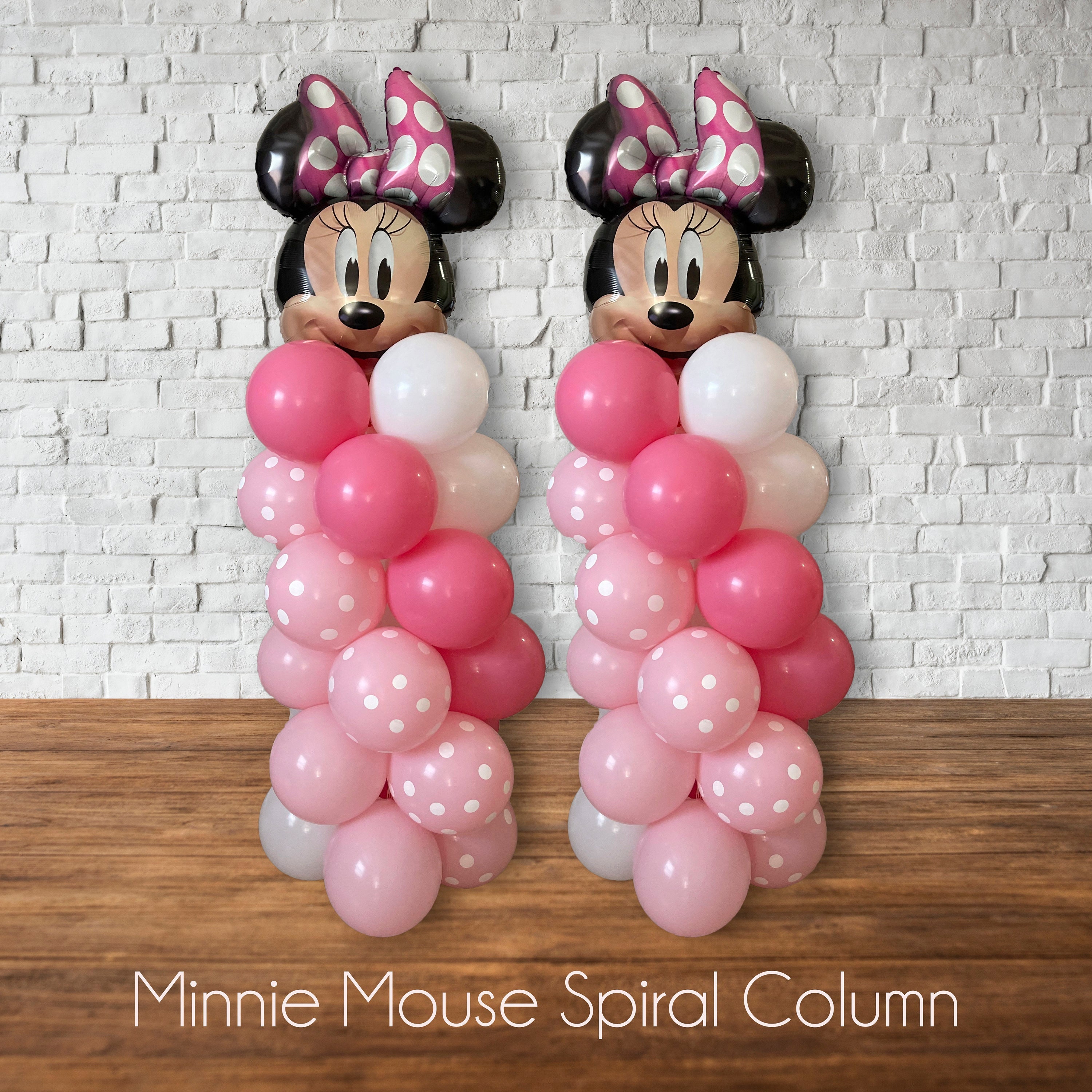 Minnie Mouse SPIRAL Balloon Column-video, Instructions and Balloon