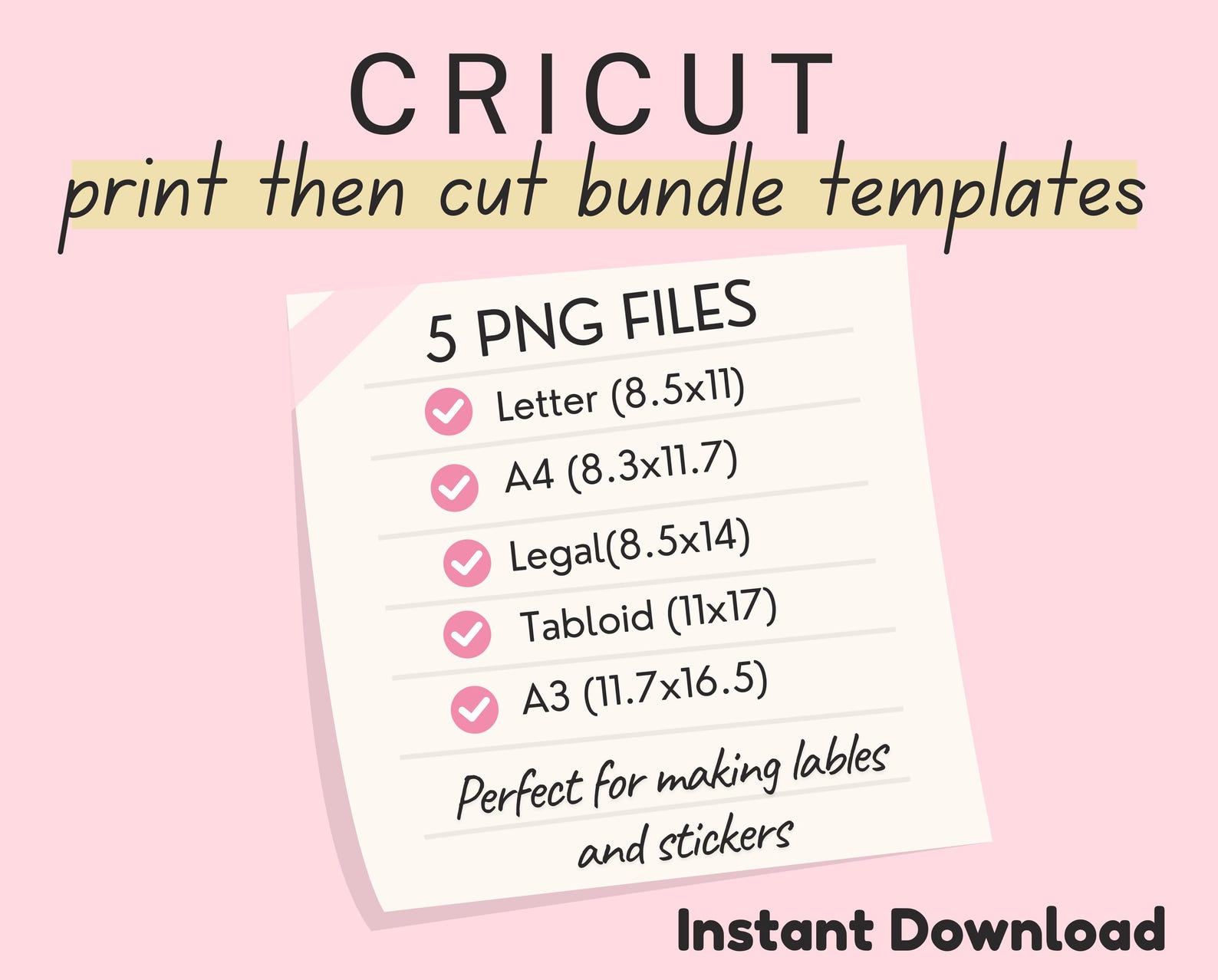 Then Click Print Full Page Print Then Cut Template | All Sizes Letter A4 Legal Tabloid ...