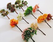 12Pcs mixed designs artificial trees cute plants fairy garden gnome moss terrarium decor crafts bonsai plastic miniatures plastic figurines