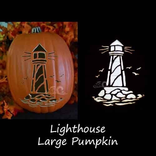 Lighthouse Pumpkin Stencil Lighthouse Pumpkin Stencil