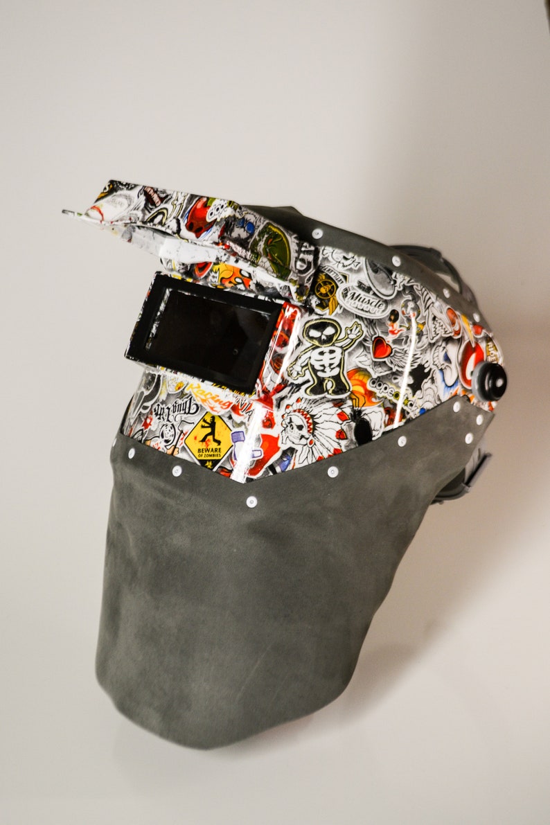 Handcrafted Hydrodipped Welding Hood Helmet with Leather Etsy