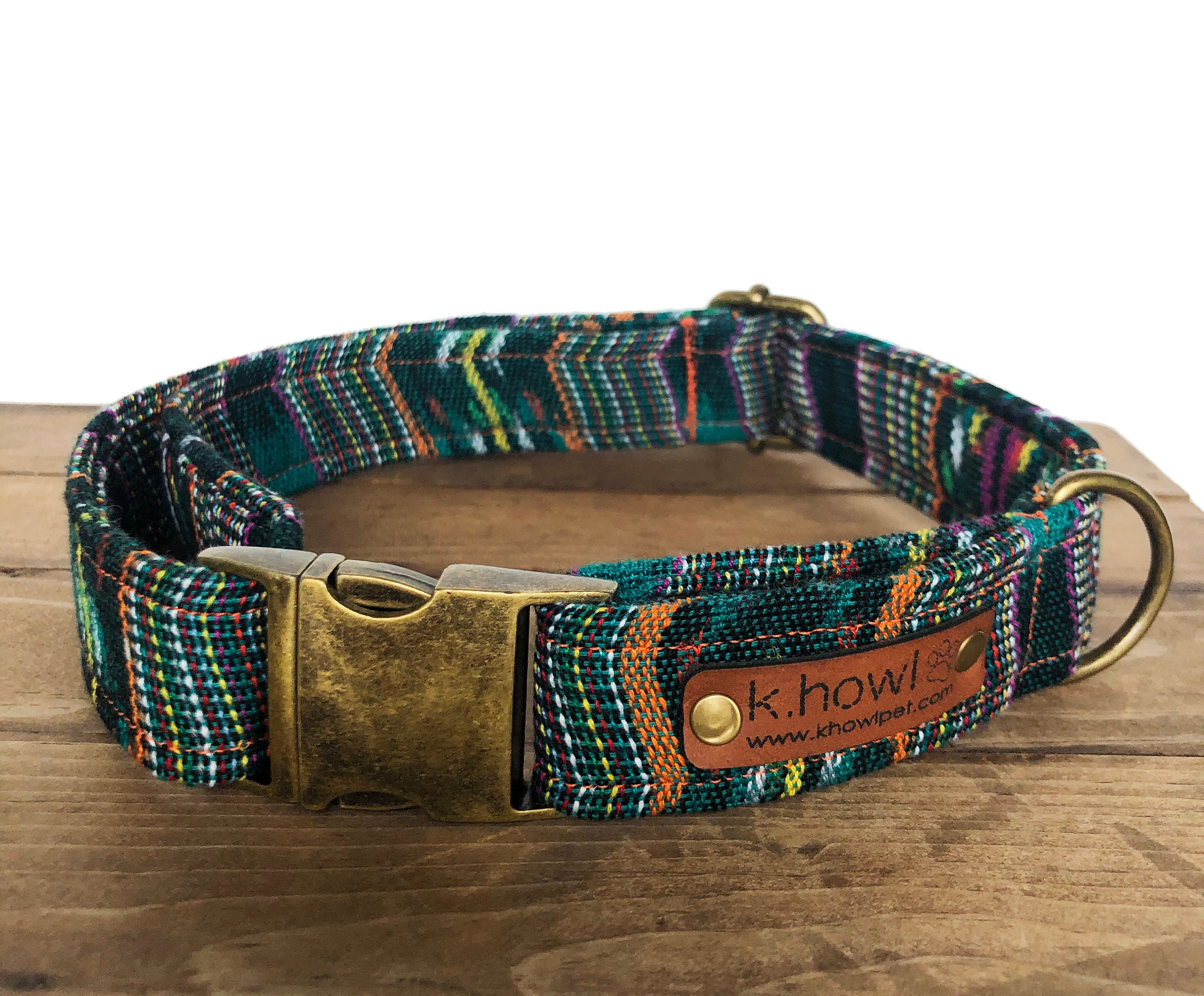 The "Grayton"  Boho Stripe Dog Collar by khowl * Hand woven…