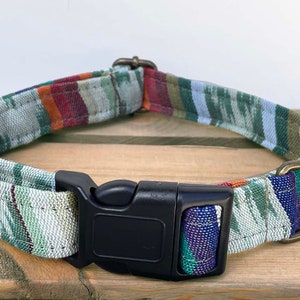 The &quot;Vero&quot;  Boho Stripe Dog Collar by khowl * Hand woven cotton from Guatemala