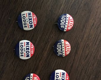 Botones de Nixon y Lodge Political Pins