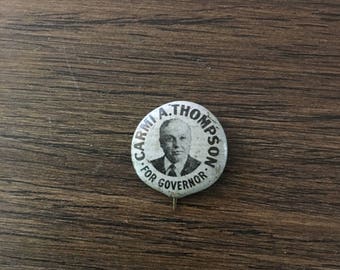 Carmi A Thompson para gobernador botón político