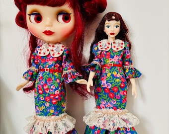 Ruby Garden dress for Cherry and Neo Blythe