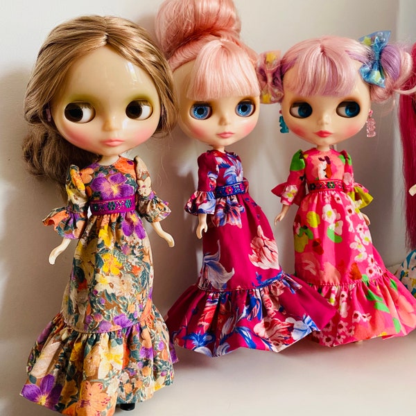 Flowery Maxi Dresses for Neo Blythe