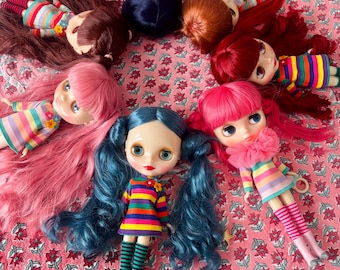 Striped Mini Dress for Neo Blythe