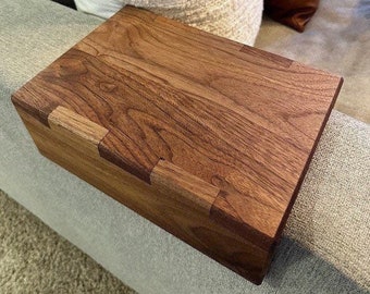 Couch Sofa Arm Tray Table Handmade In Solid Walnut