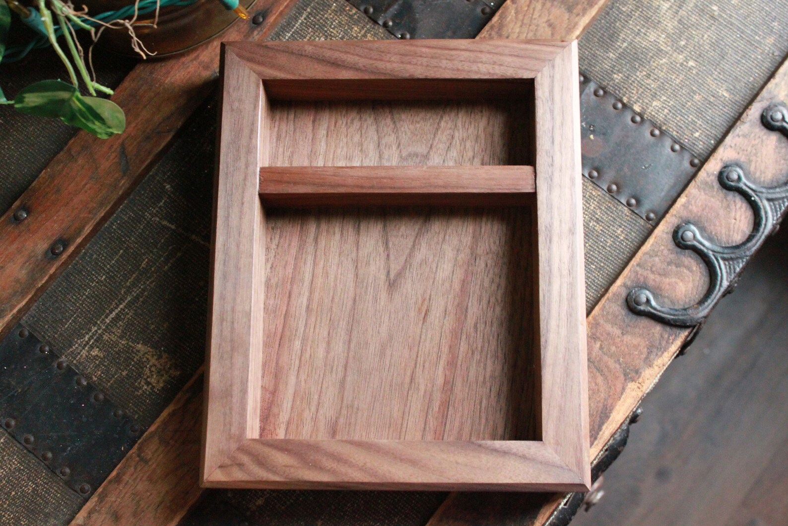 Entryway Key Tray Walnut Organization Tray Etsy