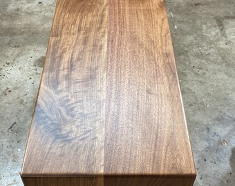 Handmade Walnut Waterfall Standing Desk | Custom Height