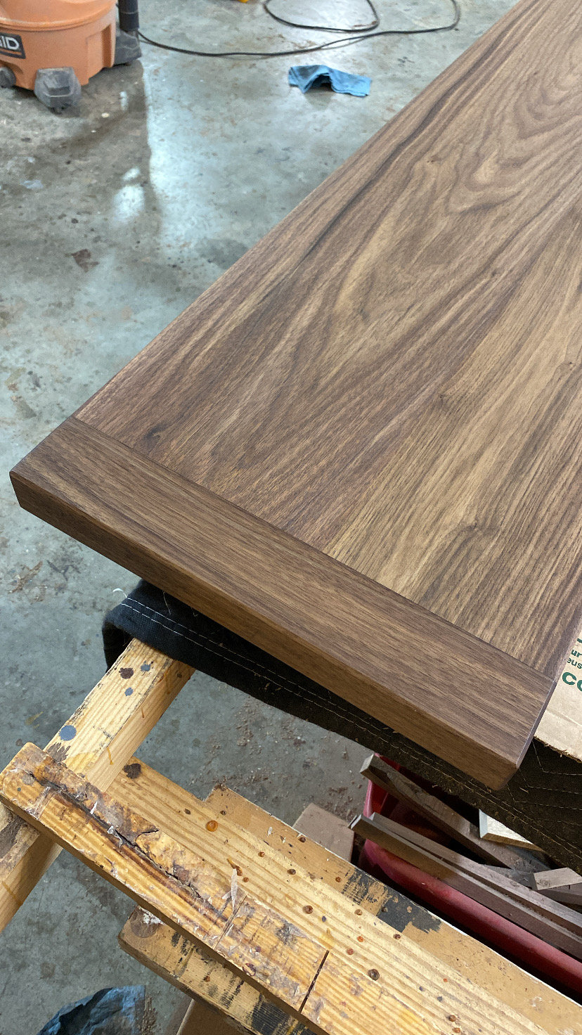 Single Leg Kitchen Island Extension Table, Walnut Kitchen Island