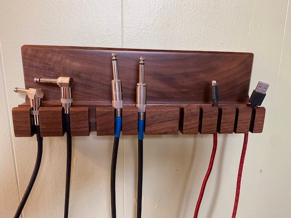 Guitar Cable Storage. Amp Cable Organizer. Wall Mounted Audio