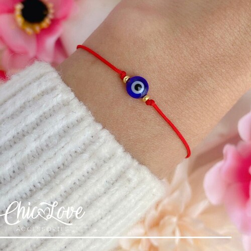 Red String Evil Eye Bracelet Evil Eye Jewelry Protection Etsy