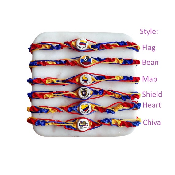 Colombian Charm Bracelet, Colombian Flag, Pulsera de Colombia, Colombian Bracelet, Bracelet, Colombian Flag, Colombian Jewelry.