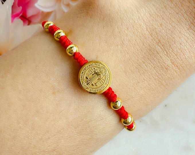 Saint Benedict Red String Bracelet – Your Shield of Protection and Faith.