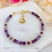 Ref204, Amethyst Bracelet, Evil Eye Bracelet, Evil Eye and Amethyst Bracelet, Healing Bracelet, Amatista Brazalete. 