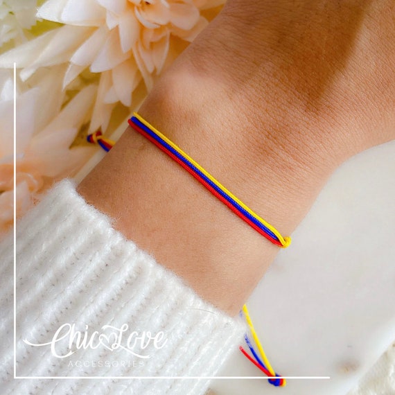 Pulsera de Colombia, Colombian Bracelet, Bracelet, Colombian Flag, Colombian Jewelry, Yellow Blue Red Bracelet,.