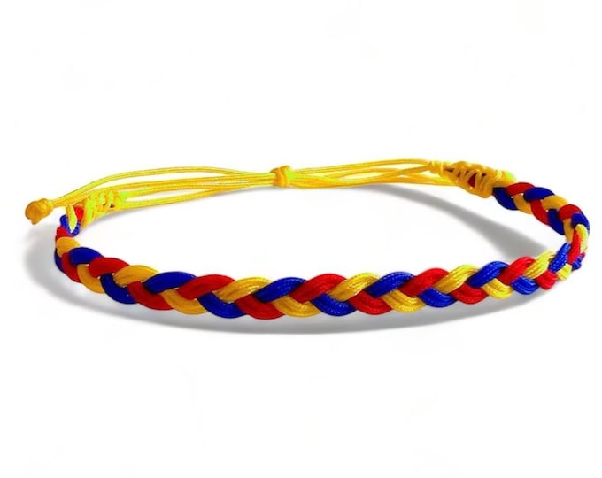 Braided Roots – Colombian Bracelet in Flag Colors