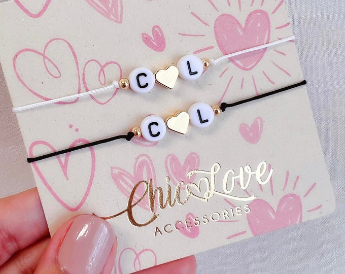 Two initials, one heart — a bracelet made to hold your favorite bond.